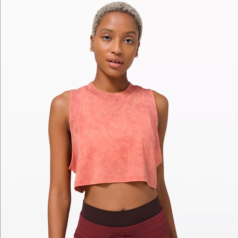 Lululemon All Yours Crop Tank Top - Size 6 - Cloud Wash